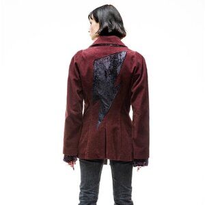Vintage Viviane Westwood Burgundy Corduroy Jacket w/ Custom Sleeves and Accents